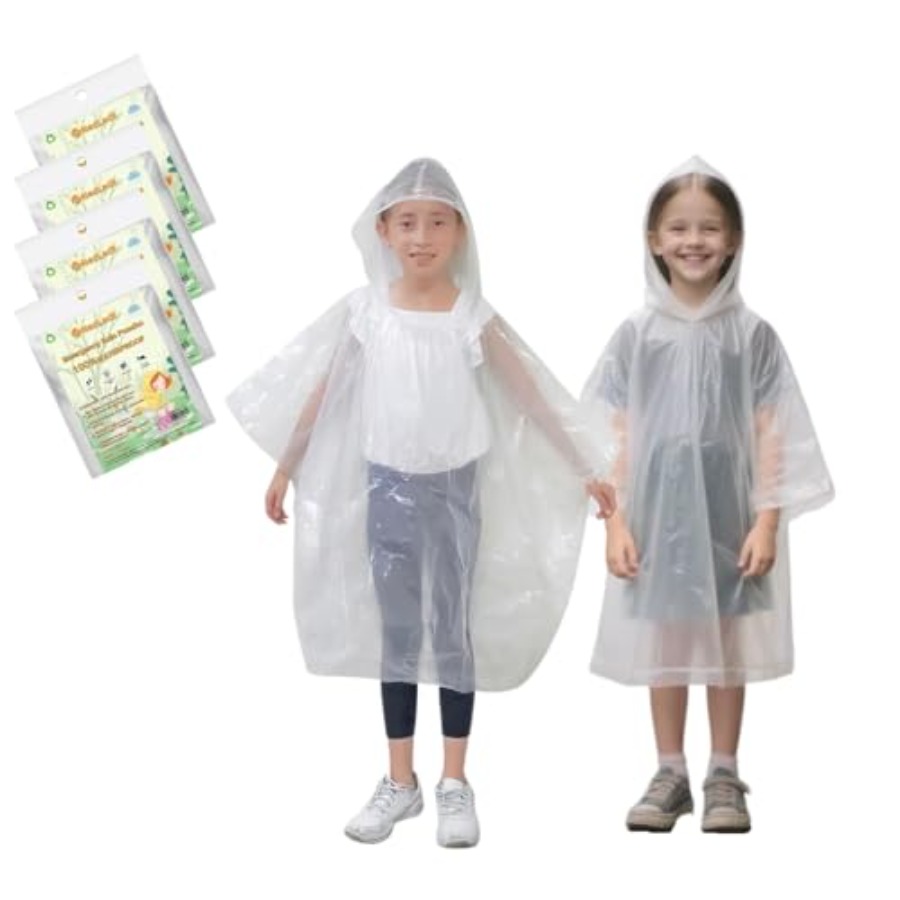 Emergency Poncho Rain - Emergency Disposable Rain Ponchos Family Pack,