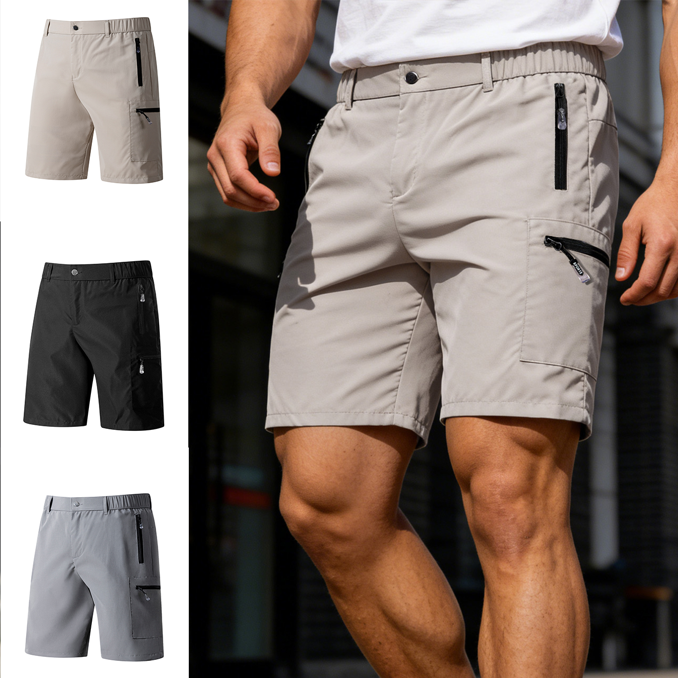 Fishing Kit Compact - Men's Short Cargo Shorts Multi Pocket
