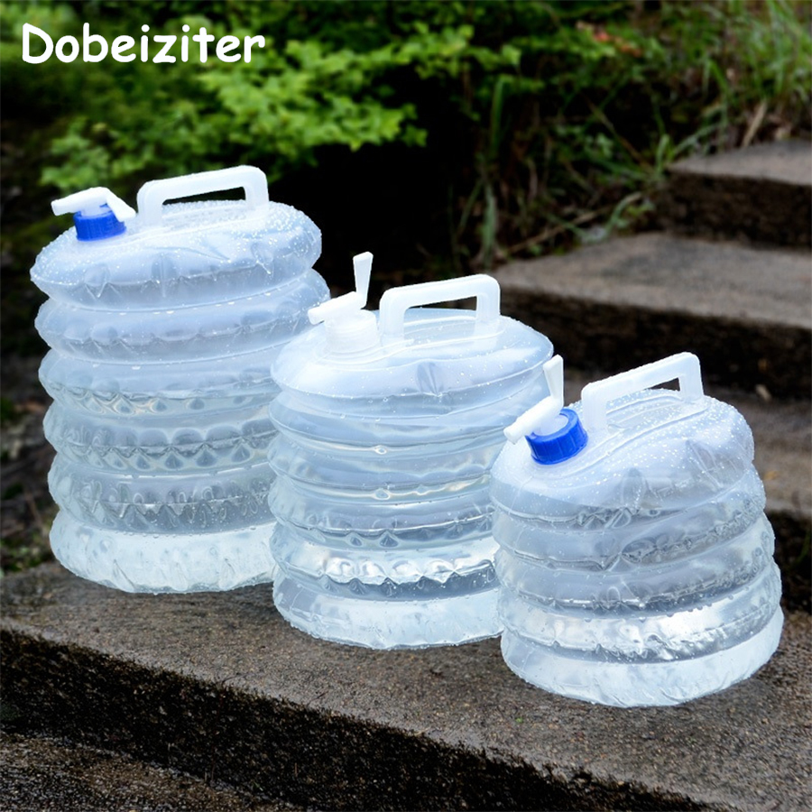 Water Bag Collapsible - Portable 5/10L /15L Outdoor Foldable Collapsible