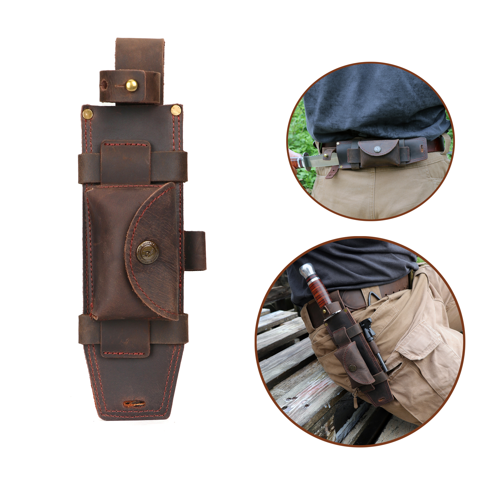Tourbon Camping Leather thKnif – Bushcraft Knife Fixed recenzja i cena