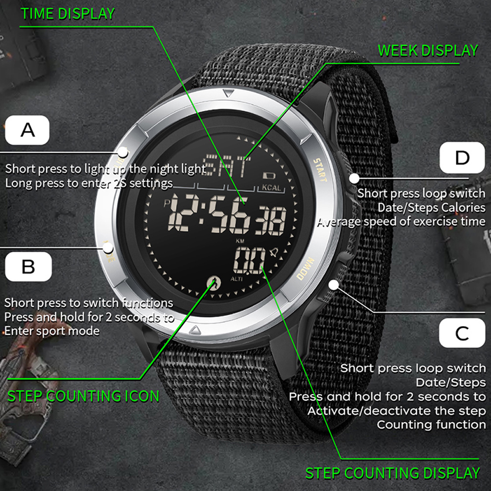 SANDA Brand Electronic Watches – Compass Lensatic recenzja i cena