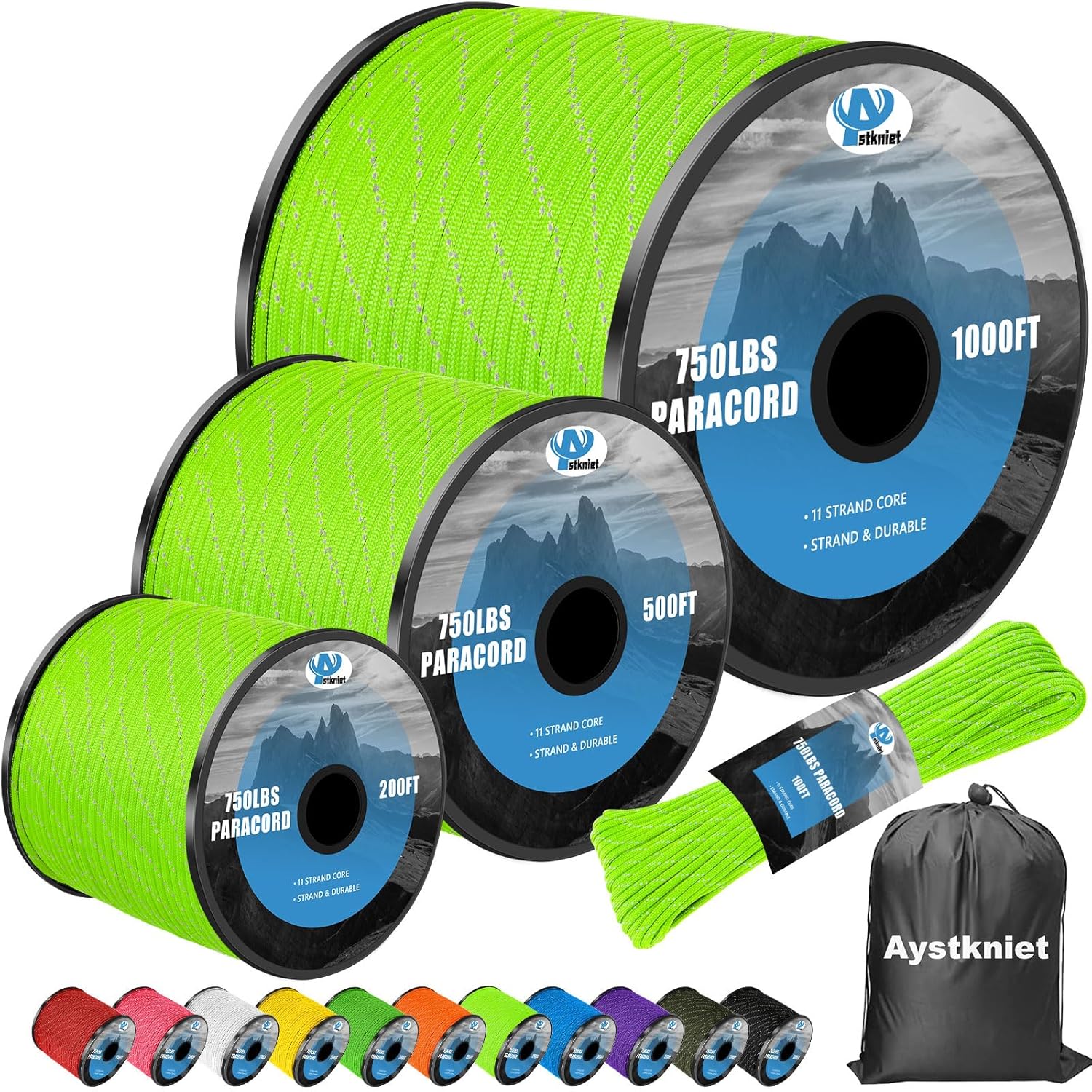 750lb Reflective Paracord Rope – Para Cord 1000Ft recenzja i cena
