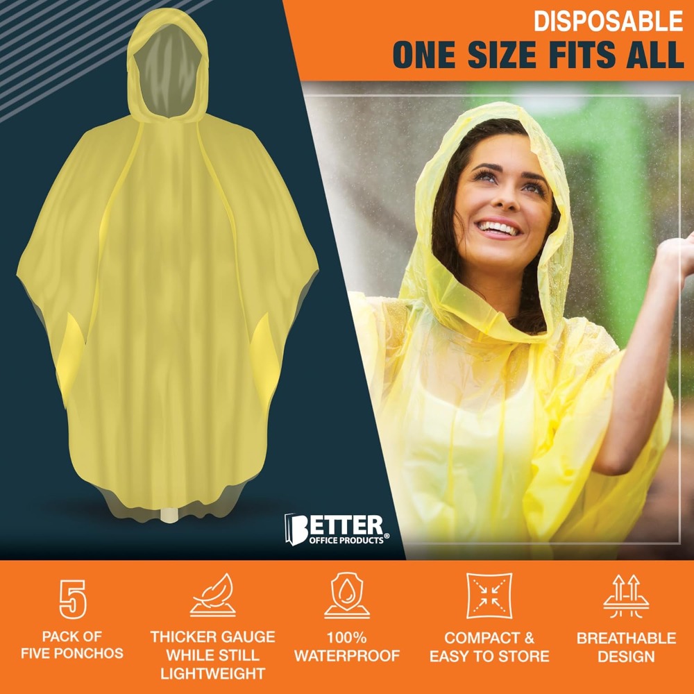 Disposable Yellow Rain Ponchos – Emergency Poncho Rain recenzja i cena