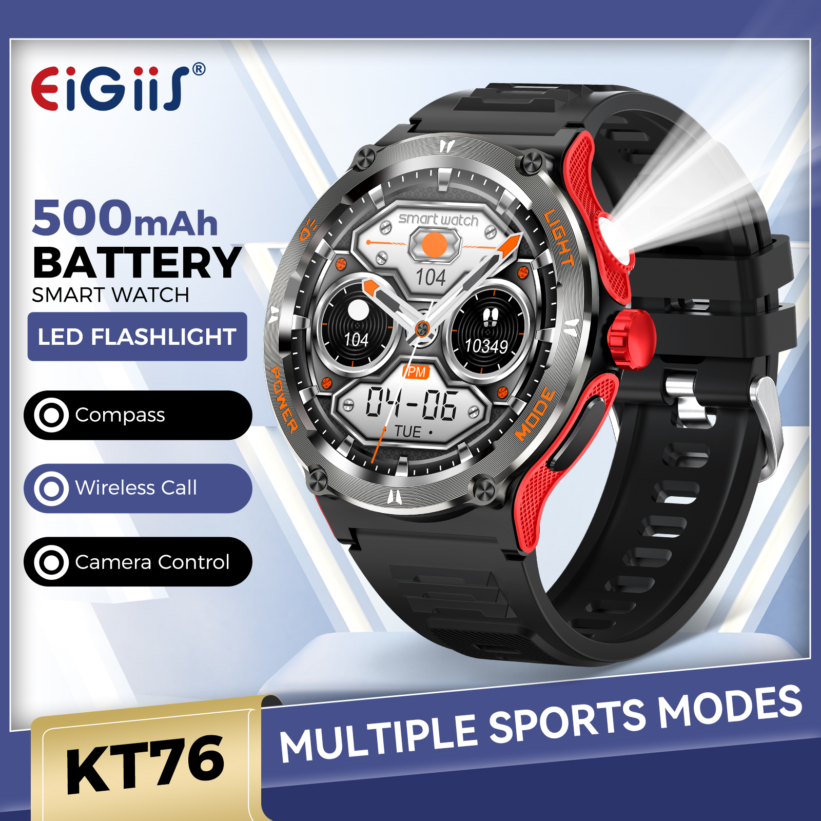 EIGIIS Smart Watch 3ATM Waterp – Compass Lensatic recenzja i cena