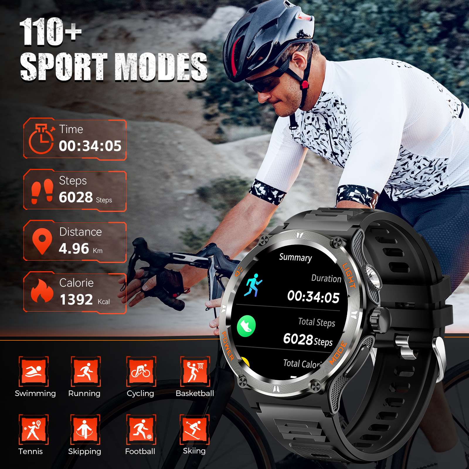 EIGIIS Smart Watch 3ATM Waterp – Compass Lensatic recenzja i cena