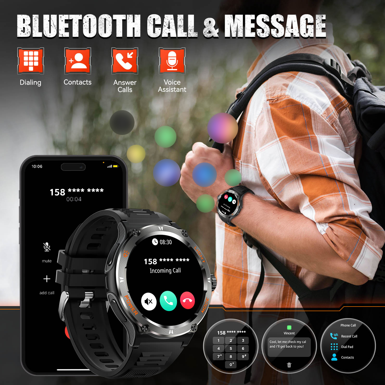 EIGIIS Smart Watch 3ATM Waterp – Compass Lensatic recenzja i cena