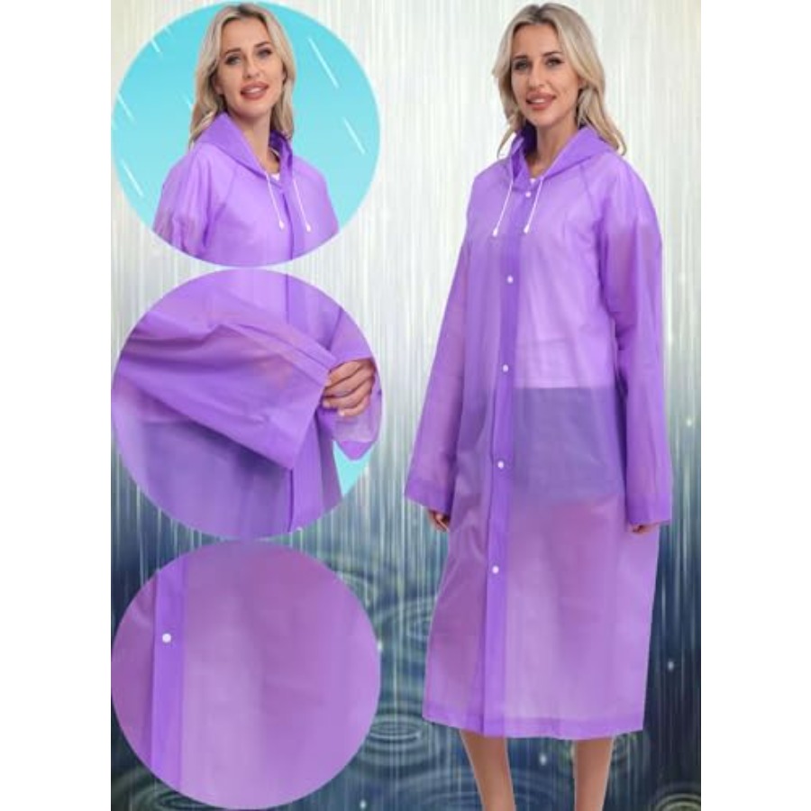 2-Pack Reusable Rain Ponchos f – Emergency Poncho Rain recenzja i cena