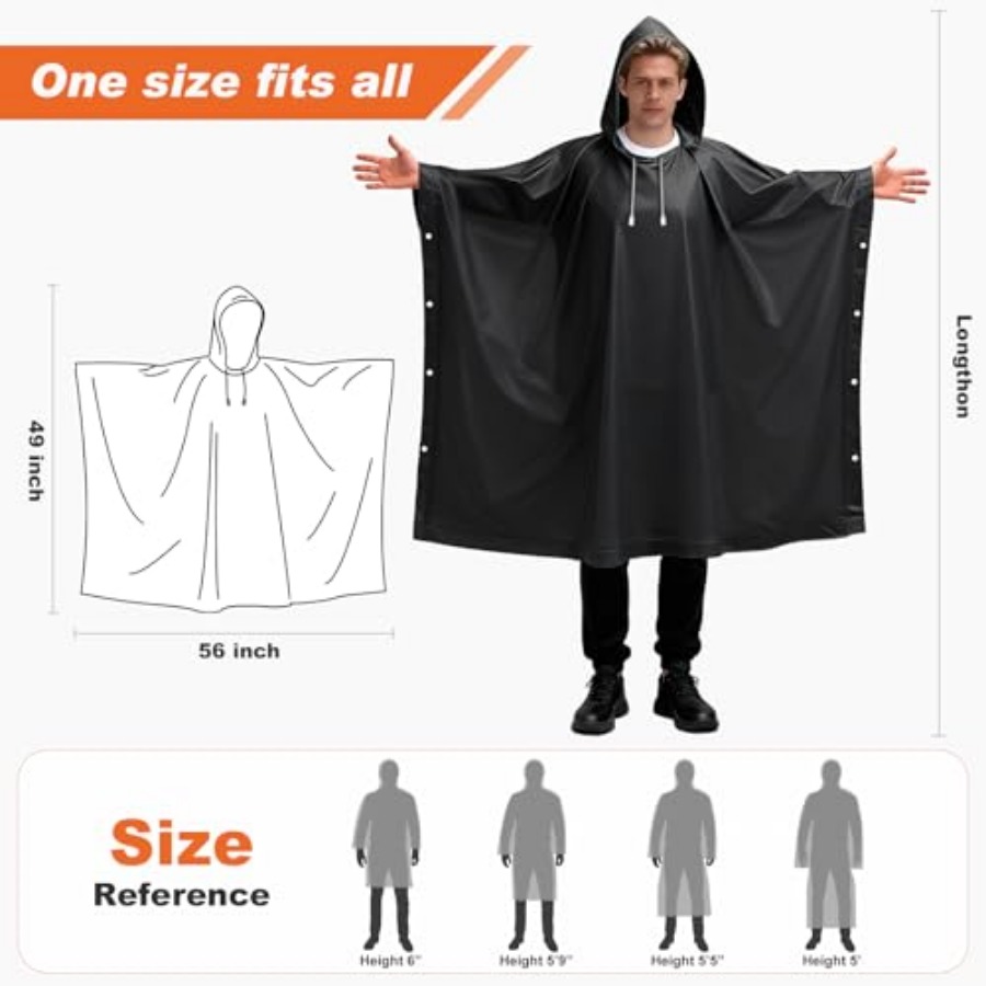 8 Pack Hooded Rain Ponchos for – Emergency Poncho Rain recenzja i cena