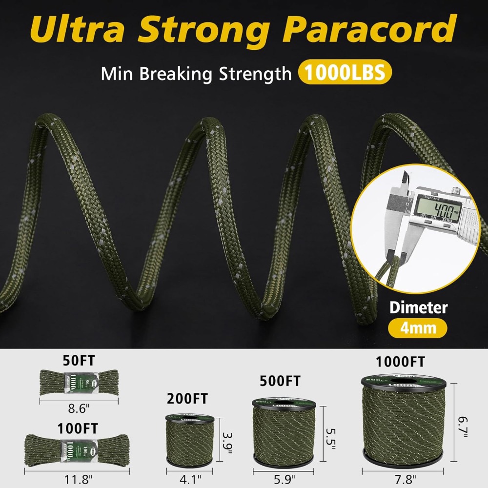 Reflective Paracord 1000lb, 50 – Para Cord 1000Ft recenzja i cena