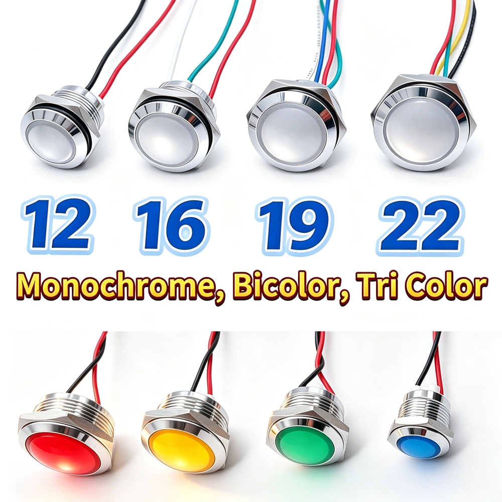 12mm 16mm 19mm 22mm Metal LED  – Signal Panel Orange recenzja i cena