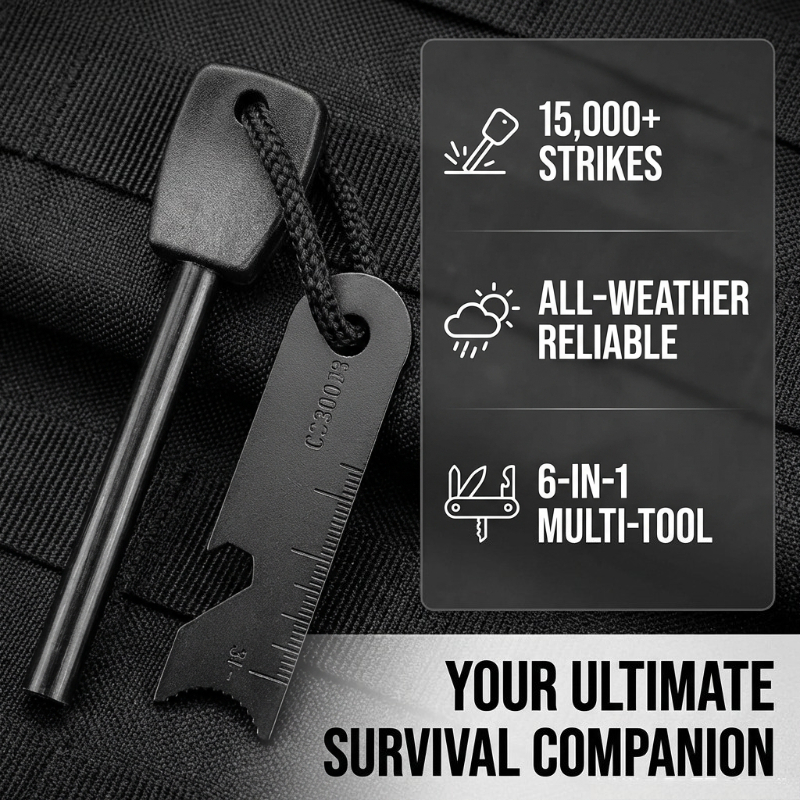 Multi-Function Wooden Handle M – Magnesium Fire Starter recenzja i cena