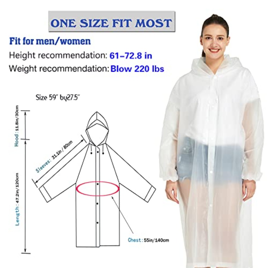 2 Pack Waterproof Rain Ponchos – Emergency Poncho Rain recenzja i cena