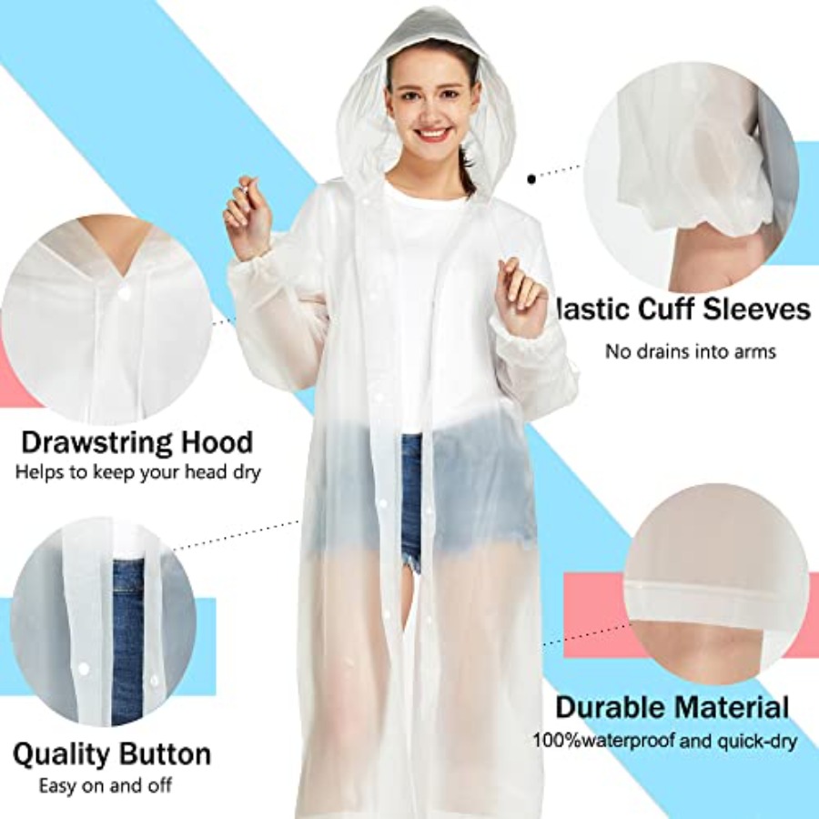 2 Pack Waterproof Rain Ponchos – Emergency Poncho Rain recenzja i cena