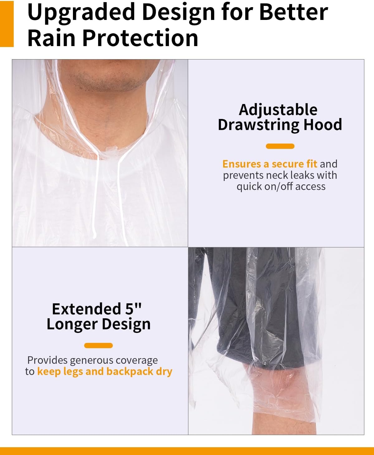 Extra Long Rain Ponchos for Ad – Emergency Poncho Rain recenzja i cena