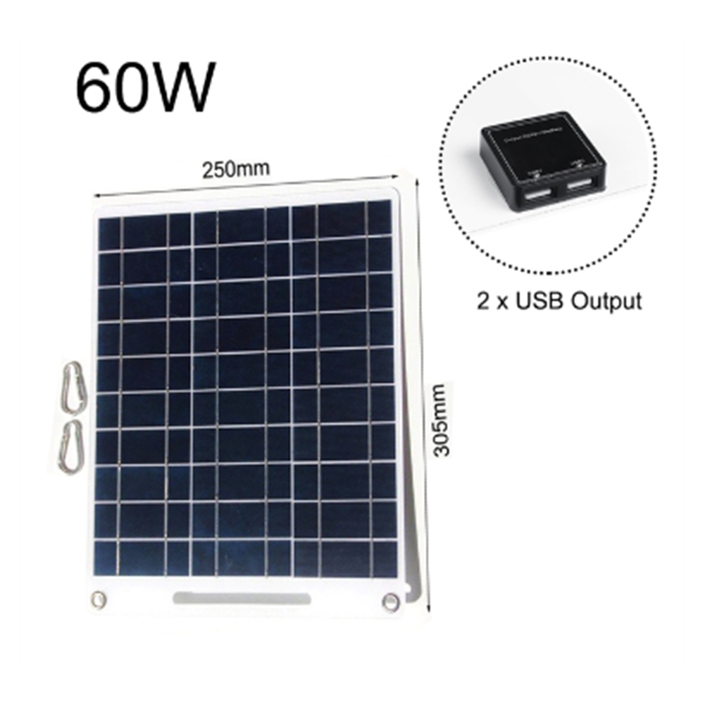 New 60W Solar Panel Portable 5 – Solar Emergency Charger recenzja i cena