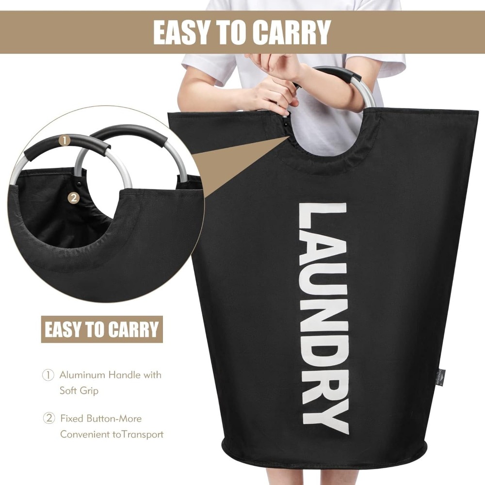 1pc Large Laundry Basket，Colla – Water Bag Collapsible recenzja i cena