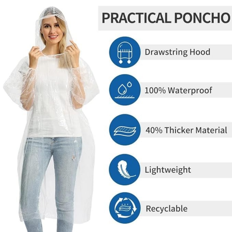 5/10/20 Pack Rain Ponchos, Dis – Emergency Poncho Rain recenzja i cena