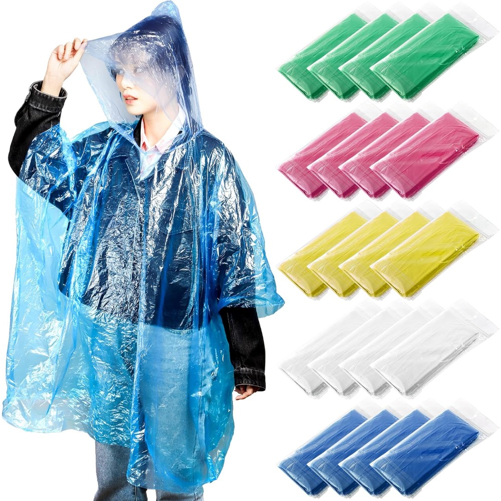 20 Pack Disposable Rain Poncho – Emergency Poncho Rain recenzja i cena
