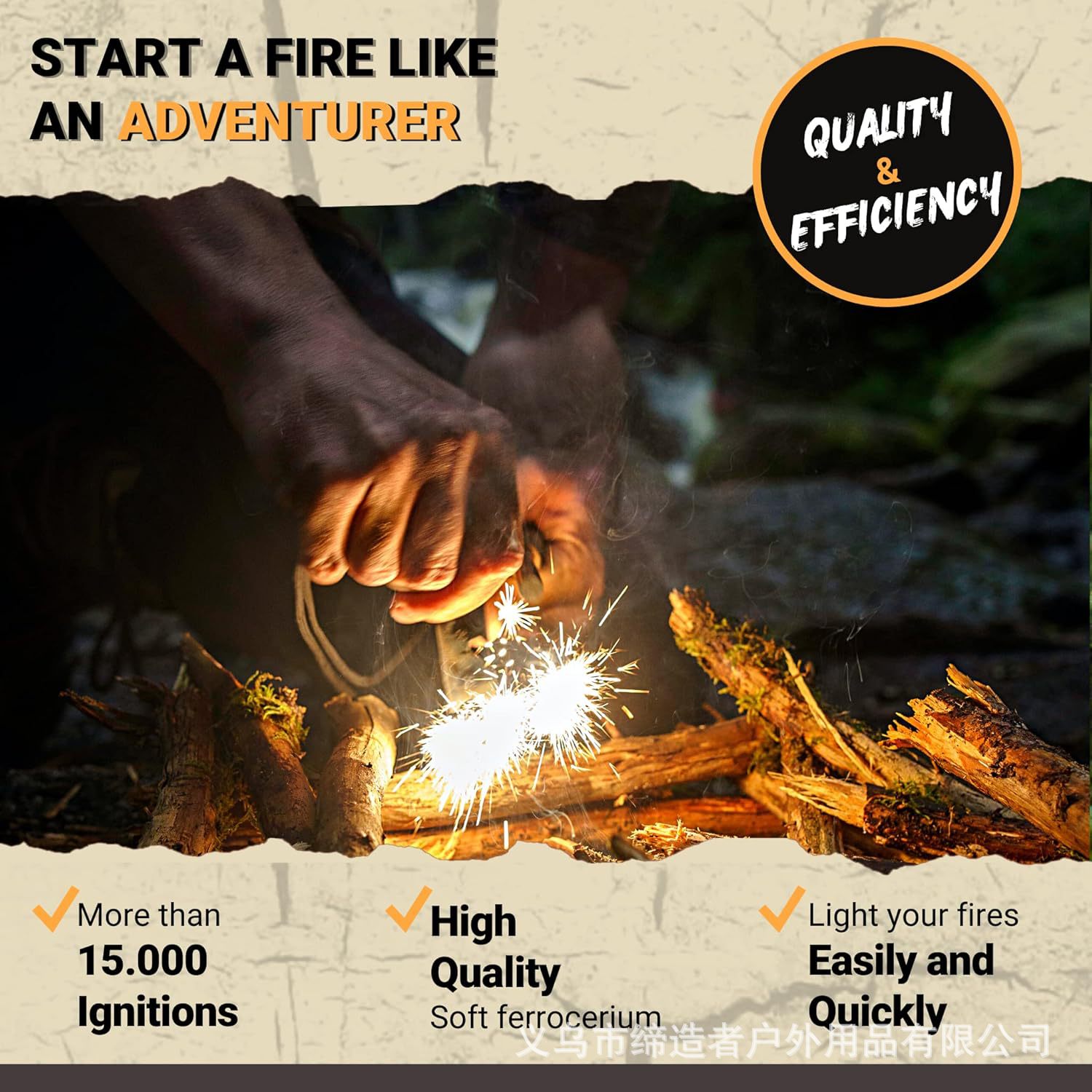 Portable Outdoor Flint and Ste – Magnesium Fire Starter recenzja i cena