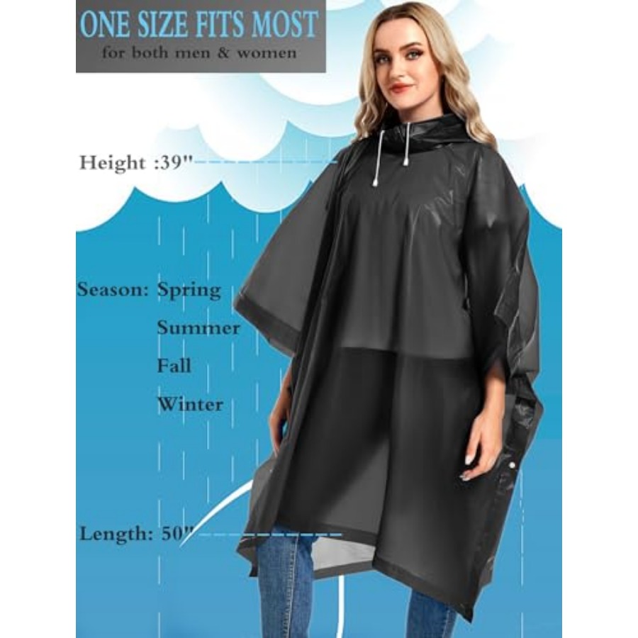 2 Pack Rain Ponchos for Adults – Emergency Poncho Rain recenzja i cena