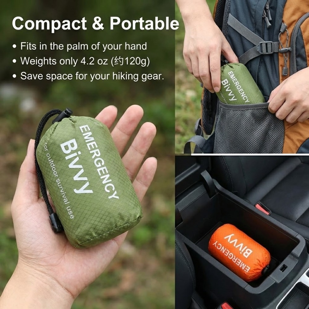3Pcs Emergency Sleeping Bag Ki – Bivy Bag Emergency recenzja i cena