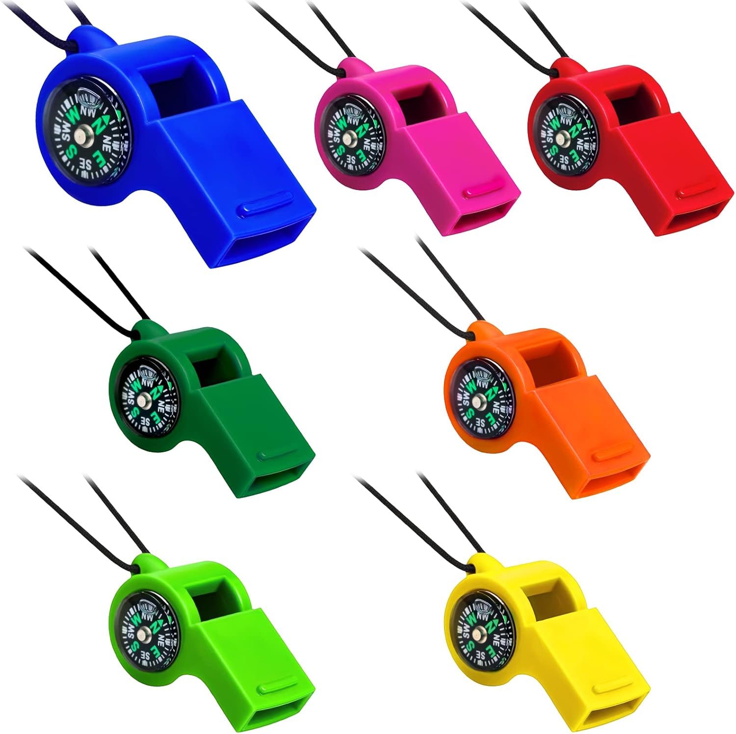 7 Pack 2-in-1 Whistle Compass  – Emergency Whistle Loud recenzja i cena