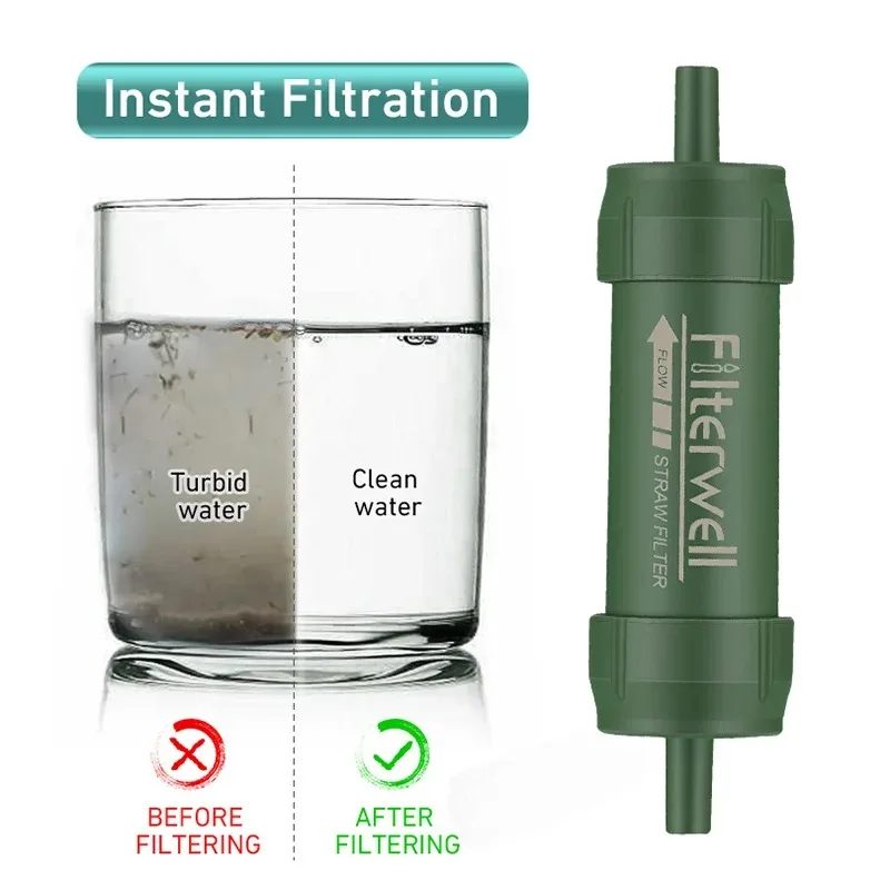 1PC Outdoor Mini Water Filter  – Water Purification Straw recenzja i cena