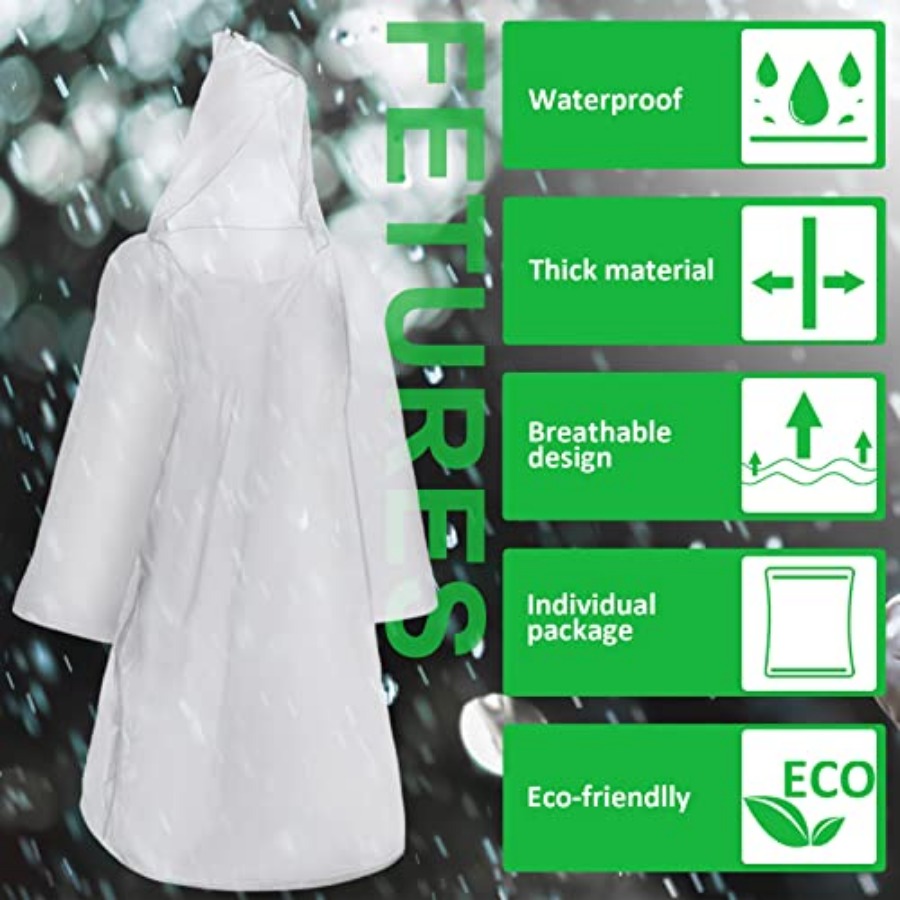 150 Pcs Disposable Rain Poncho – Emergency Poncho Rain recenzja i cena