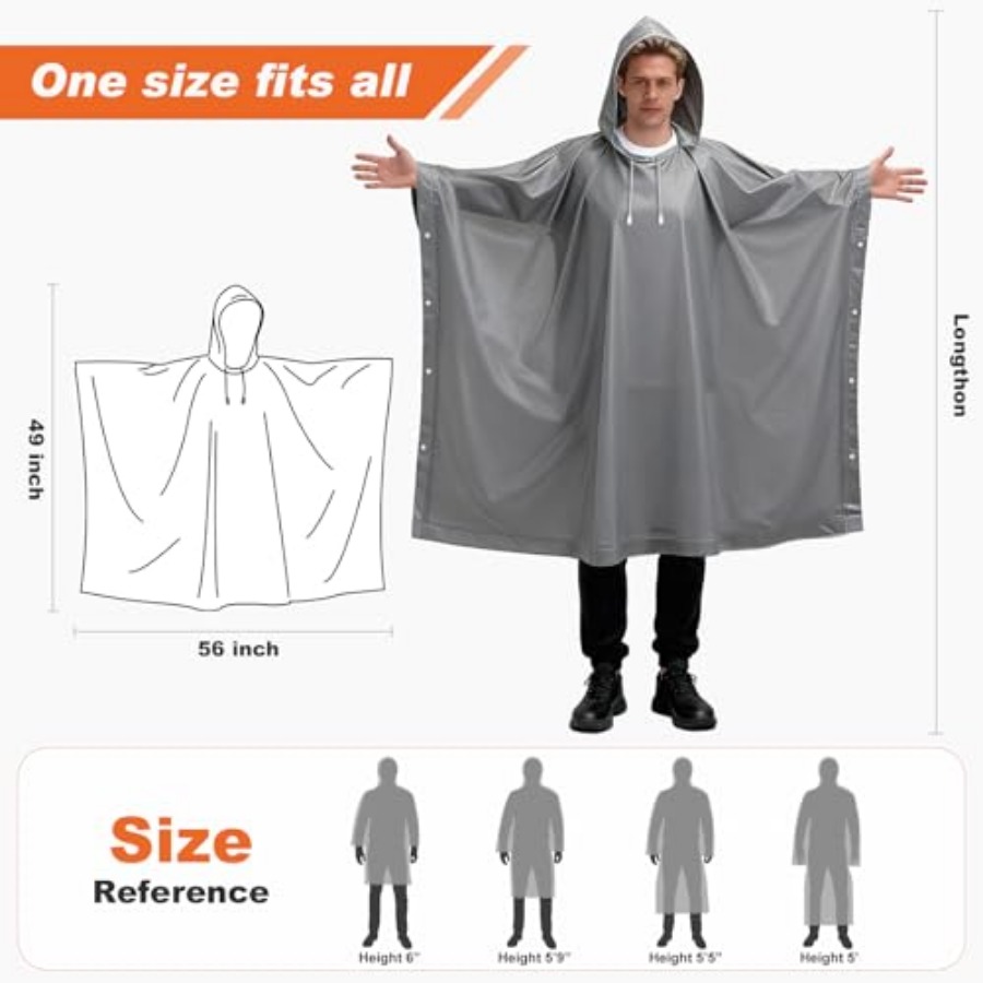 8 Pack Hooded Rain Ponchos for – Emergency Poncho Rain recenzja i cena