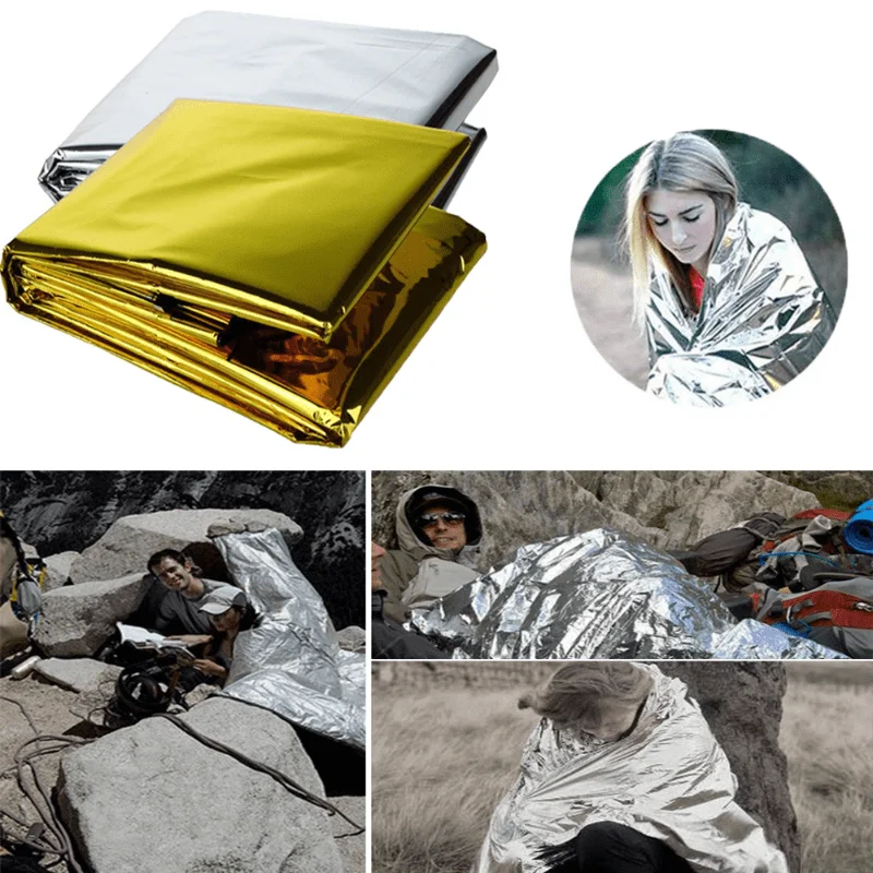 1pcs Outdoor survival portable – Survival Blanket Reflective recenzja i cena