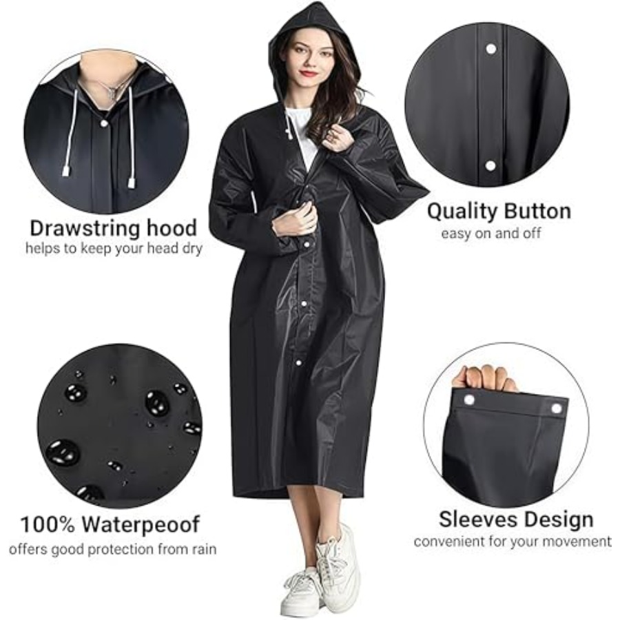Rain Coat Poncho for Adult, 2  – Emergency Poncho Rain recenzja i cena