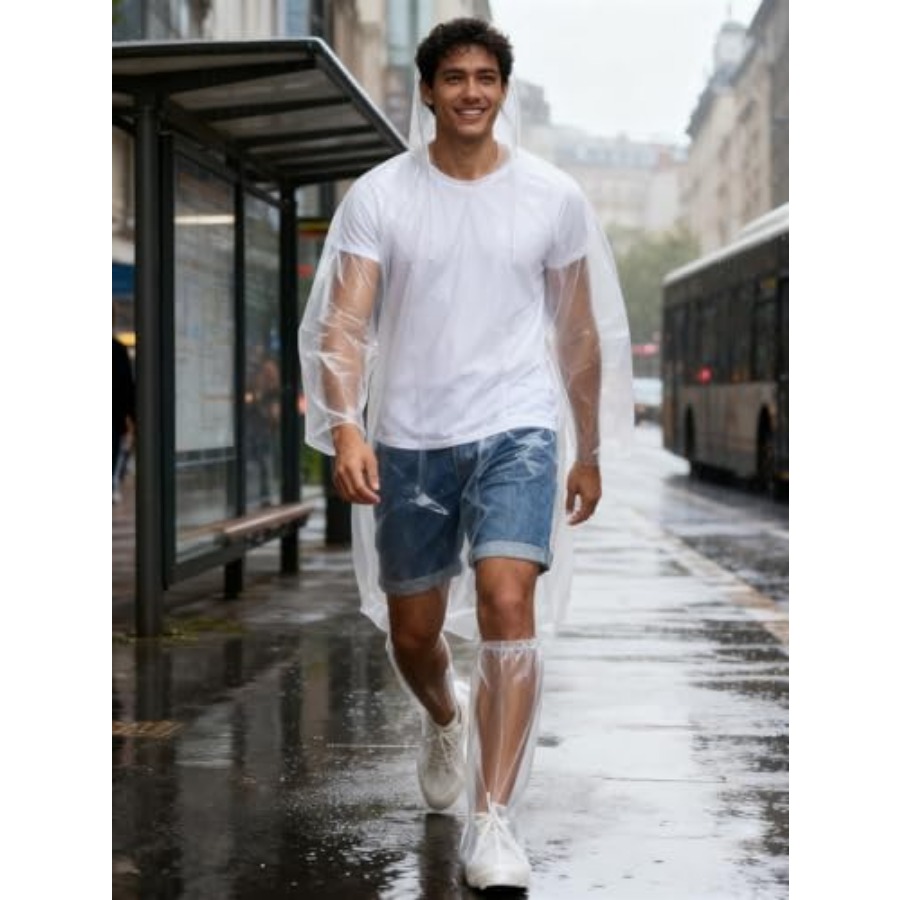 Disposable Rain Ponchos for Ad – Emergency Poncho Rain recenzja i cena