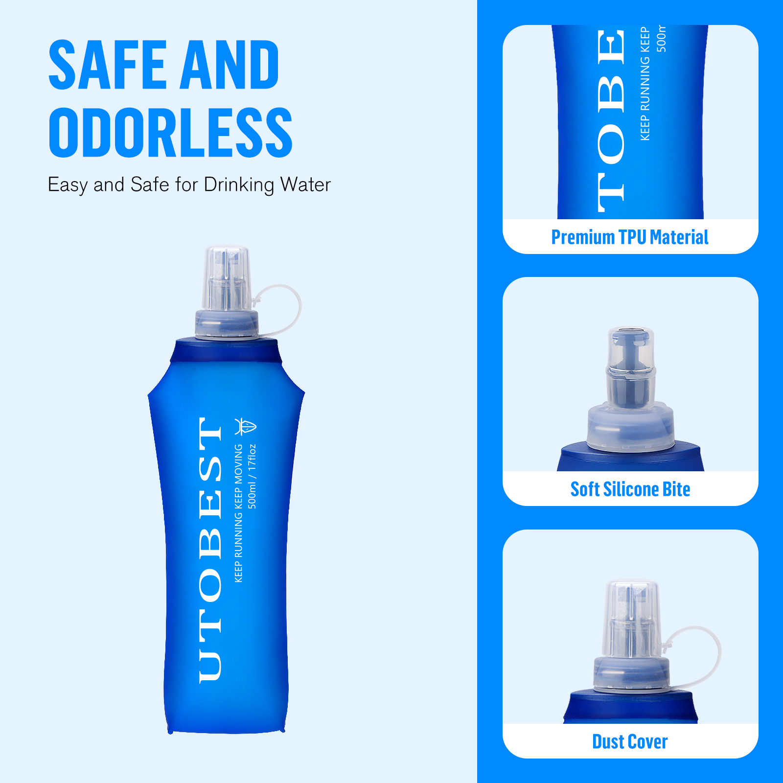 UTOBEST 250ml 350ml 500ml Soft – Water Bag Collapsible recenzja i cena