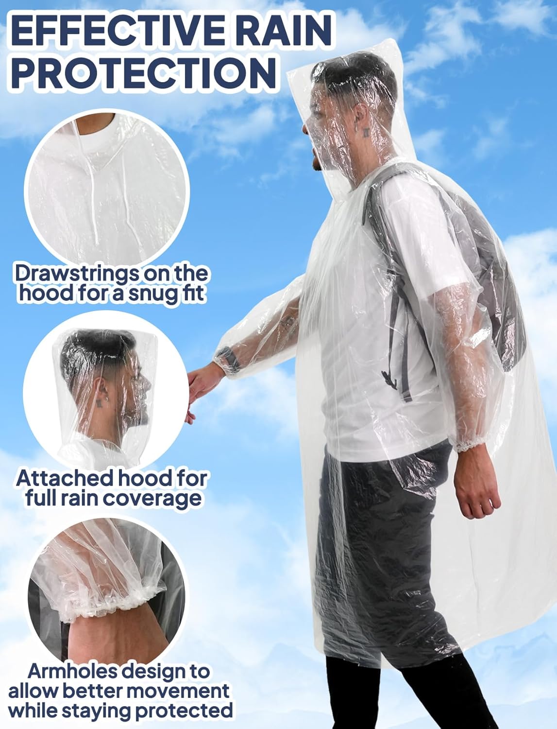 Disposable Rain Poncho for Adu – Emergency Poncho Rain recenzja i cena