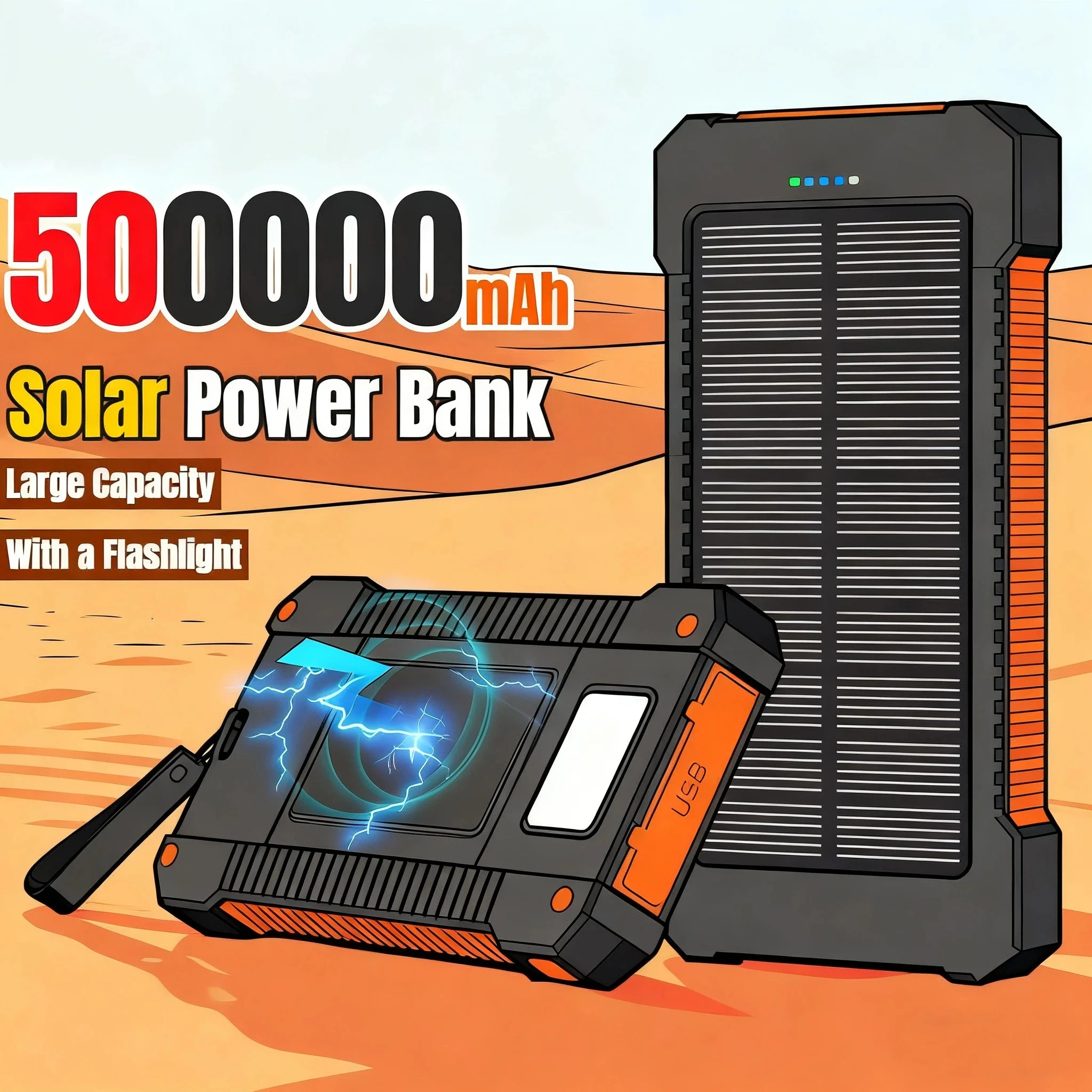 500000mAh Waterproof Outdoor S – Solar Emergency Charger recenzja i cena