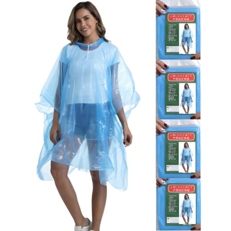 4/6/12 Pack Disposable Rain Po – Emergency Poncho Rain recenzja i cena