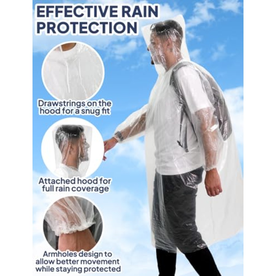 ANYOO Disposable Rain Poncho f – Emergency Poncho Rain recenzja i cena