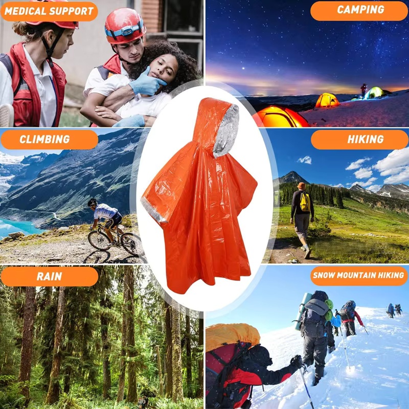 Emergency Survival Rain Poncho – Survival Blanket Reflective recenzja i cena
