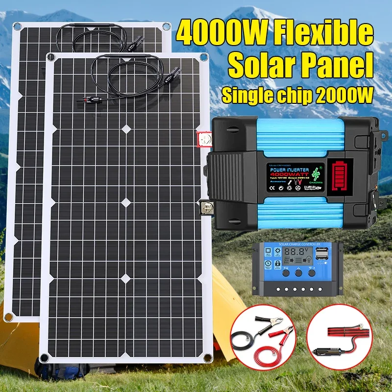 4000W Solar Panel Kit 12V To 1 – Solar Emergency Charger recenzja i cena