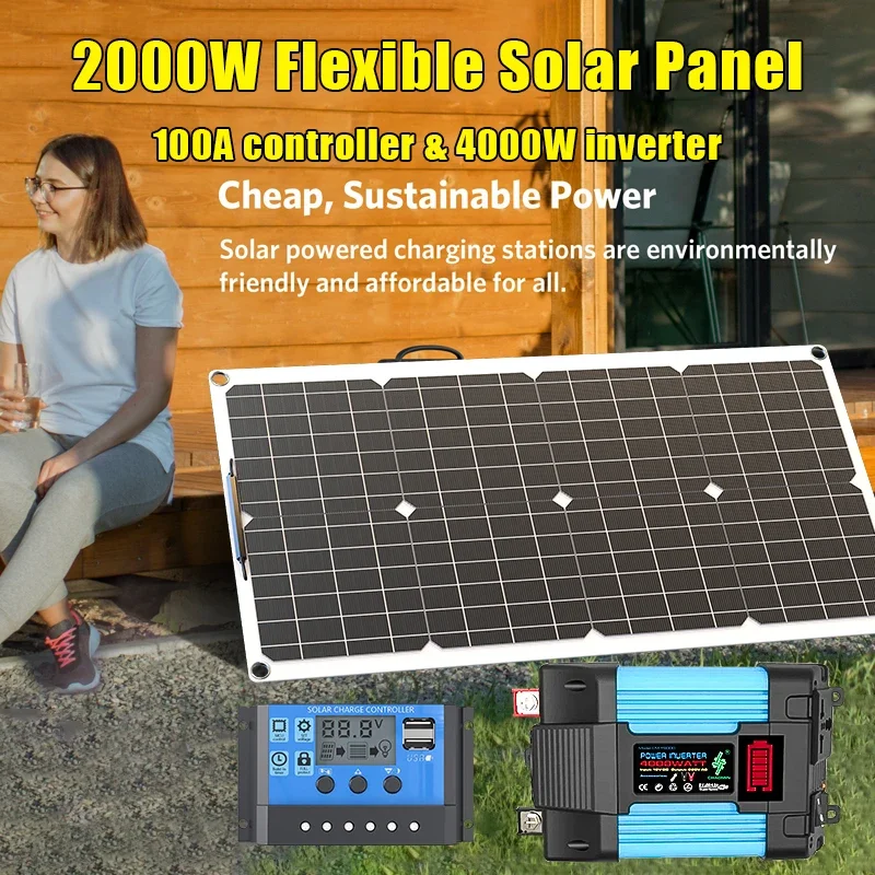 4000W Solar Panel Kit 12V To 1 – Solar Emergency Charger recenzja i cena