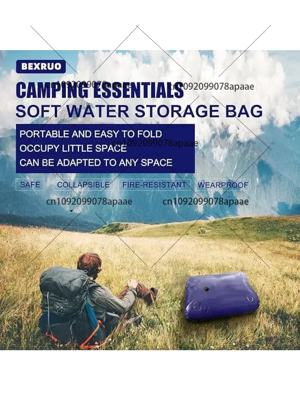 110L PVC Water Storage Bag, Po – Water Bag Collapsible recenzja i cena