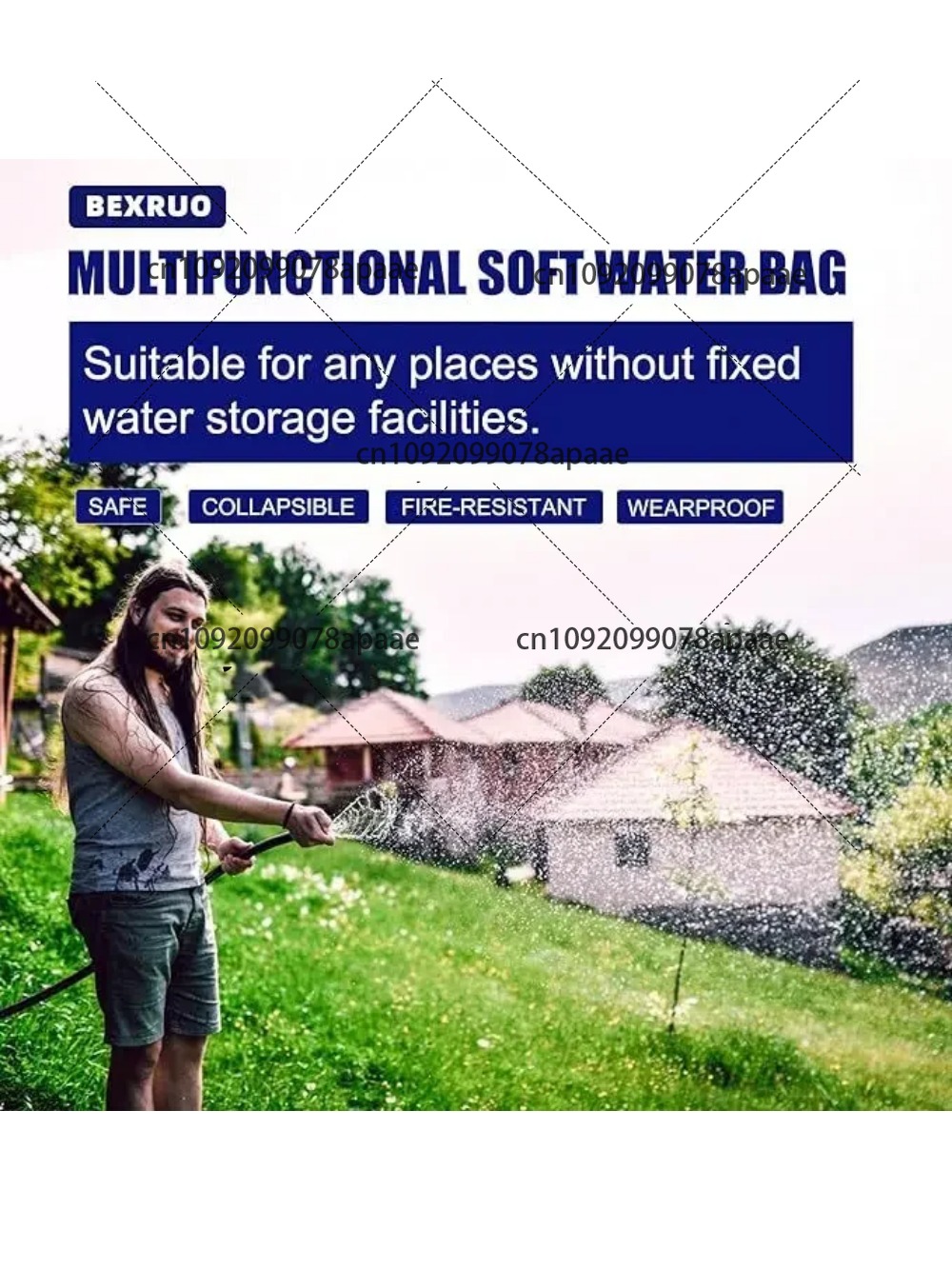 110L PVC Water Storage Bag, Po – Water Bag Collapsible recenzja i cena