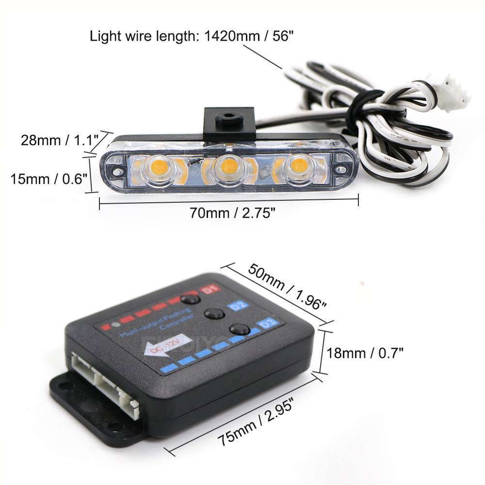 4x 3 LED Grill Car LED Strobe  – Sos Light Strobe recenzja i cena