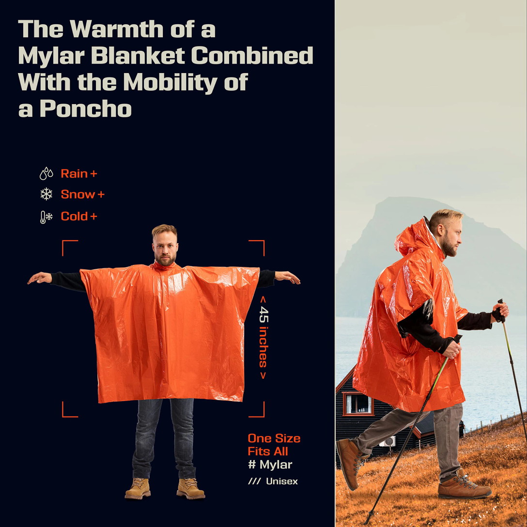 Emergency Rain Poncho with Hoo – Emergency Mylar Tent recenzja i cena